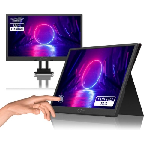 LOOV FlexDisplay Compact - Portable Monitor Touchscreen - Touch - IPS Gaming Display - Draagbaar Beeldscherm voor Laptop - 13,3 inch - USB-C - HDMI - Full HD