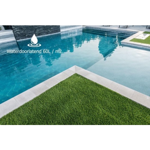 Kunstgras 2 x 14 meter - 20mm ✅ Nederlandse Productie - Uitgeroepen zachtste Grastapijt ✅ Waterdoorlatend | Tuin | Kind | Dier