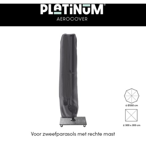 AeroCover parasolhoes - Zweef Parasols - Grijs - 250x55 cm (HxB)