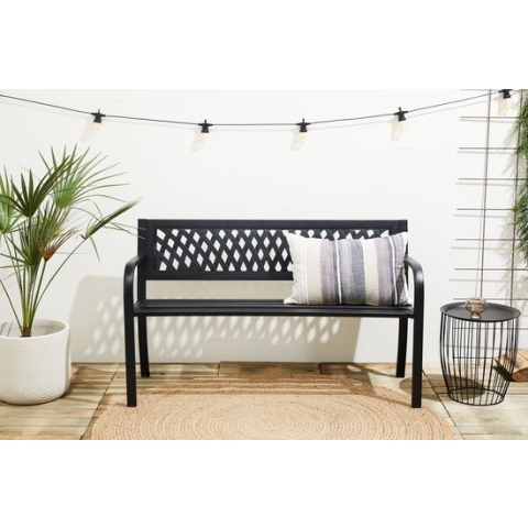 909 Outdoor - Stalen Tuinbank - 2 Personen - Slijtvast - Capaciteit 220kg - 125 x 53 x 77 cm (B x D x H)