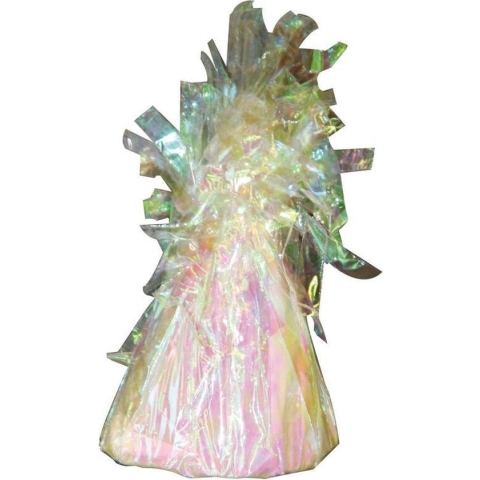 Set van 10x stuks ballongewichtjes parelmoer / iriserend witte kleur van 170 gr - Ballon gewichten