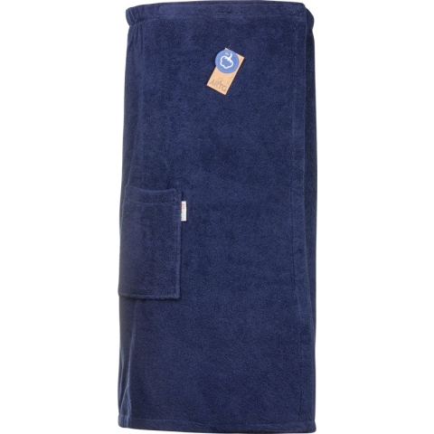 ARTG® Towelzz - Sauna Kilt - Dames - met Klittenband - Donkerblauw - French Navy - ( Borstomvang tot 150 cm )