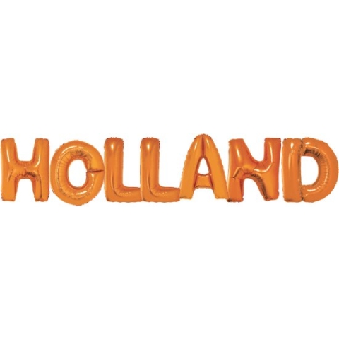 Folat - Folieballonnen 'Holland' Oranje 36cm - 7 stuks