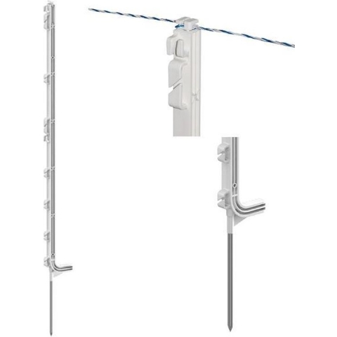 AKO PREMIUM kunststof paal WIT 147cm (5 stuks)