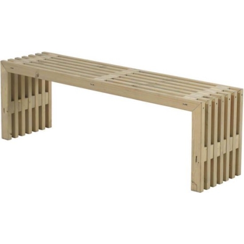 Tuinbank Rustik - Dennenhout grijs gebeitst - 138 x 36 x 45 cm