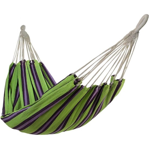 4gardenz® Polykatoen Hangmat Groen - 200x150cm -Totale lengte 320cm