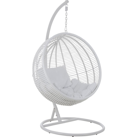 J-Line Hangstoel Rond Staal Wit