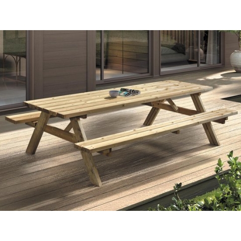 Mobistoxx Picknicktafel FLORENCE 8-10 personen noorse den/spar - picknickbank - tuintafel