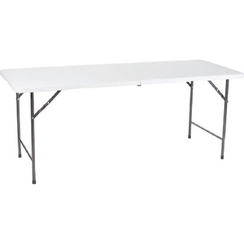Perel Klaptafel, inklapbaar, weerbestendig, handgreep, maximaal 100 kg, wit