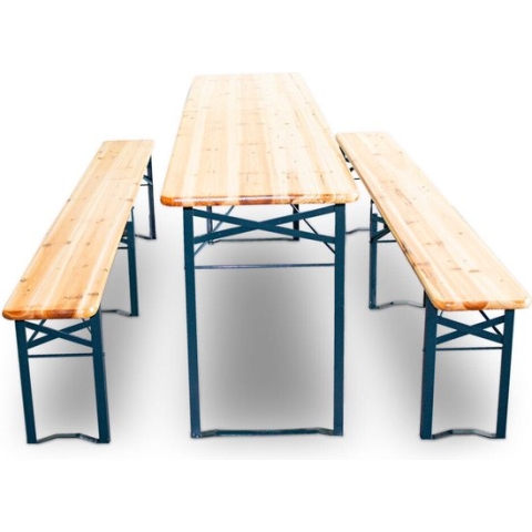 Inklapbare houten bierbank / biertafel - 220 cm - Incl. 2 banken