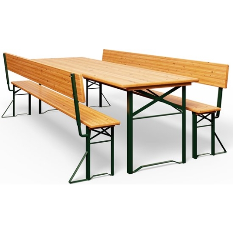 Casaria Picknicktafel – 2 Banken 1 Tafel – Inklapbaar 170 cm Bruin