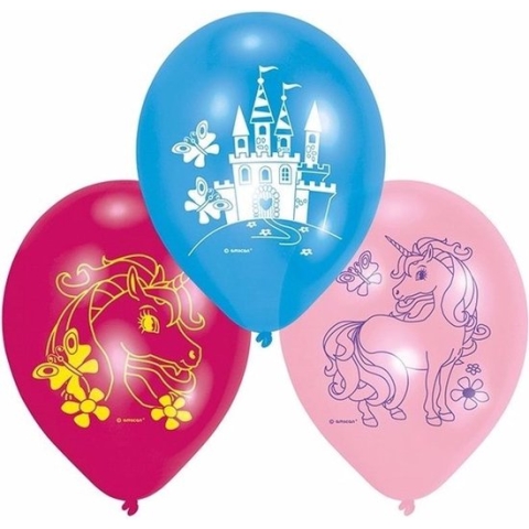 Eenhoorn thema ballonnen 6x stuks