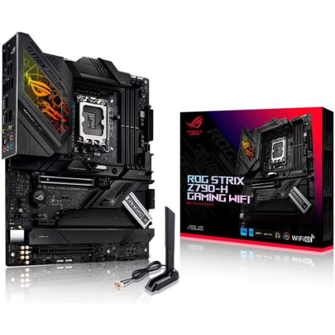AASUS ROG STRIX Z790-H GAMING WIFI - Moederbord ATX - Socket LGA1700 - Intel Z790 - DDR5 - Wi-Fi 6E - ROG SupremeFX 7.1 audio - 1x Intel 2.5G LAN