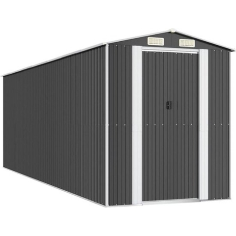 vidaXL-Tuinschuur-192x606x223-cm-gegalvaniseerd-staal-antracietkleurig