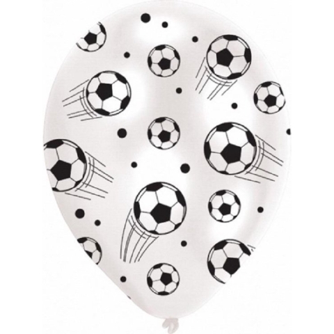 24x stuks Voetbal thema ballonnen - Kinder feestje/verjaardag feestartikelen en versiering