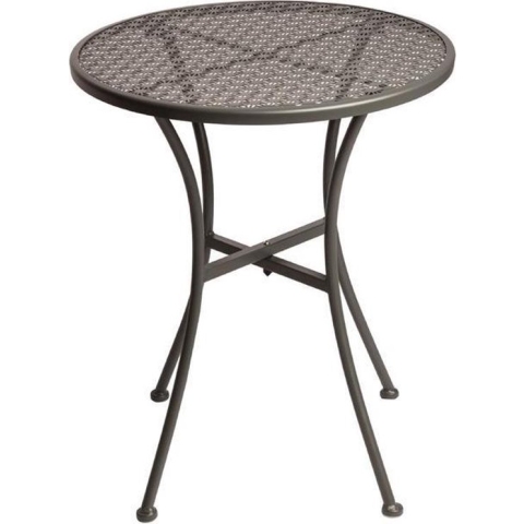 Bolero ronde stalen bistrotafel grijs 60cm
