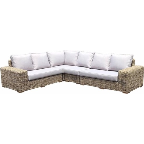 Otava hoek loungeset 4-delig naturel rotan