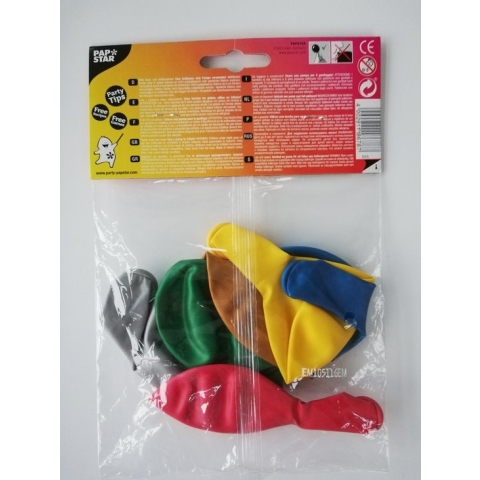 Ballon Mettalic Assorti - 6 stuks