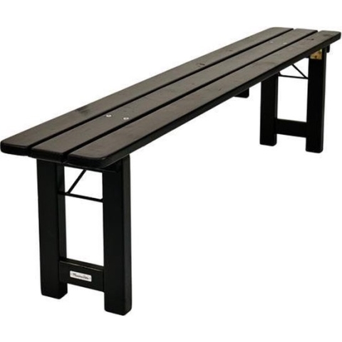 MaximaVida inklapbare picknickbank Riga 200 x 25 cm blackwash - FSC vurenhout