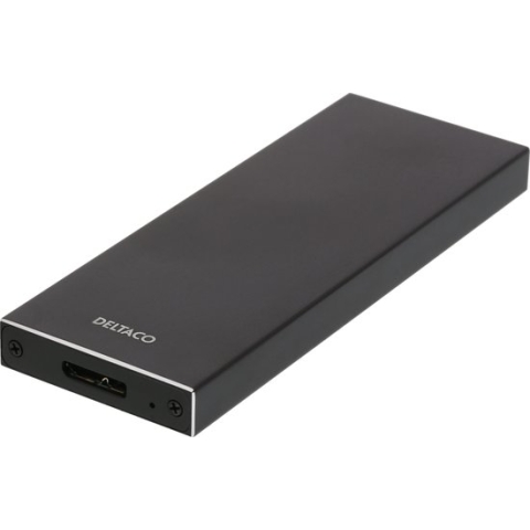 Deltaco MAP-K16N  M.2 naar SATA SSD behuizing - B-Key, B&M Key - USB 3.1 Gen 1 - SATA III - voor 2230, 2242, 2260 en 2280 M.2 SSD's - Zwart