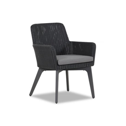 Lisboa dining fauteuil - donker grijs - wicker - 4 Seasons Outdooor  - 1 stuk