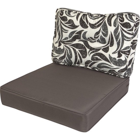 Kopu® Retro Flower Loungekussenset Zit en Rug 60 cm breed - Grey