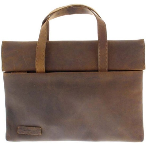 Plevier Babbage laptop sleeve/tas 15.6 inch bruin.