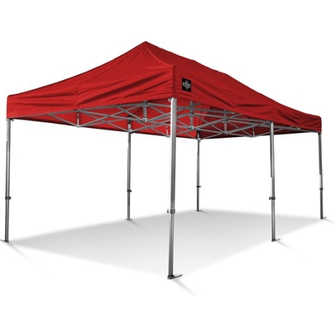 Easy Up Partytent - Professionele Vouwtent - 3x6 GO-UP50 Aluminium Rood met gratis transporttas op wielen en spanbandenset met haringen