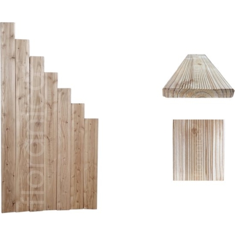 Floranica Houten latten larikshout knutselhout Houten lijsten kantplank constructiehout terrasplanken niet geïmpregneerd 10 stuks, lengte: 110 cm