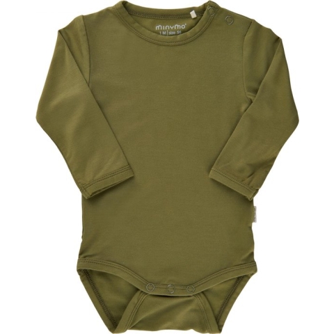 Minymo Romper Bamboo Junior Viscose Legergroen Maat 50