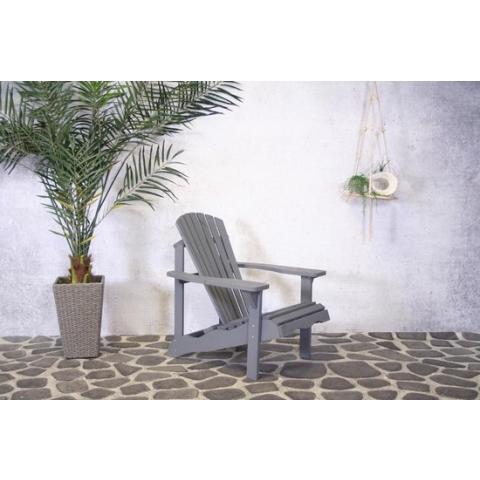 SenS-Line - Adirondack Jumbo Stoel - Vurenhout - Voor Buiten - L 77 x B 39 x H 90 cm - Grijs