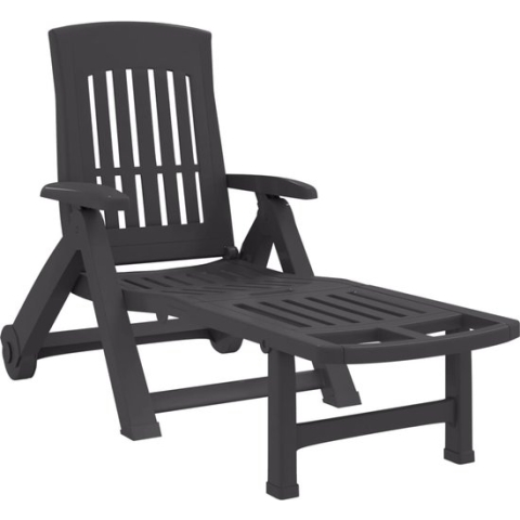 vidaXL-Ligbed-met-wielen-inklapbaar-PP-antracietkleurig