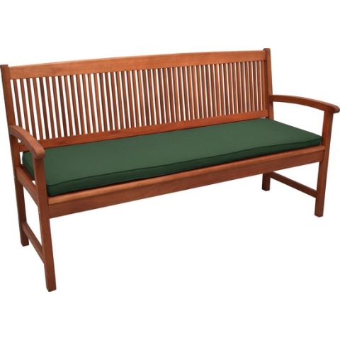 Beautissu Loft BK Bankkussen 150 x 48 x 5 cm Tuinbank Kussens - Kussen voor Tuinmeubelen -  Zitkussen of Rugkussen - Donkergroen