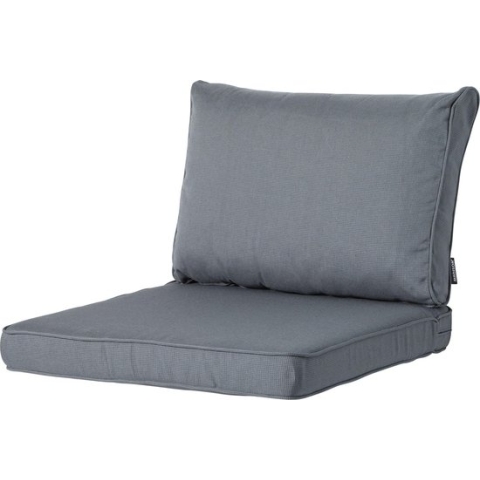 Madison - Loungekussen - Tuinkussen - Palletkussen - Rugkussen - 2-delig - 60 x 60cm - Oxford Grijs