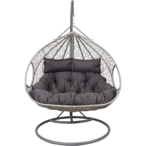 Outdoor Living 2 Persoons Hangstoel Close Grizzly - ø 120 x 203 cm