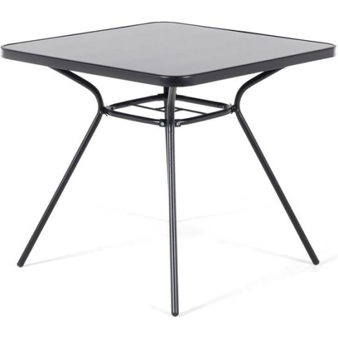 Beliani LIVO - Tuintafel - Zwart - Staal
