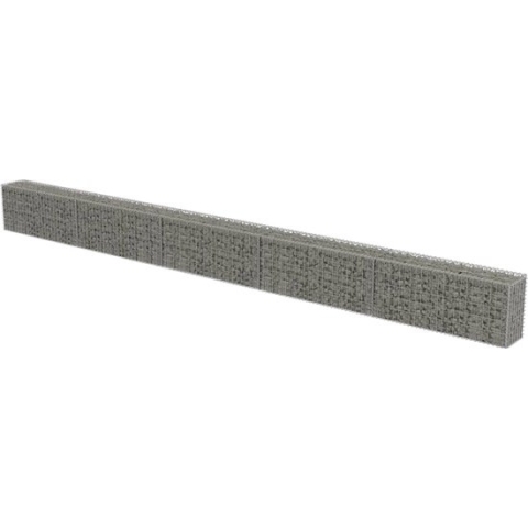 vidaXL-Schanskorfmuur-met-deksels-600x30x50-cm-gegalvaniseerd-staal