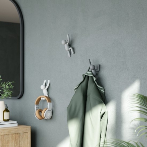 Umbra - Umbra Buddy Hook Wandkapstok Multicolor Grey