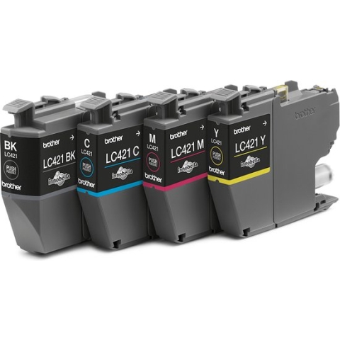 Brother LC421VALDR inktcartridge 4 stuk(s) Origineel Zwart, Cyaan, Magenta, Geel