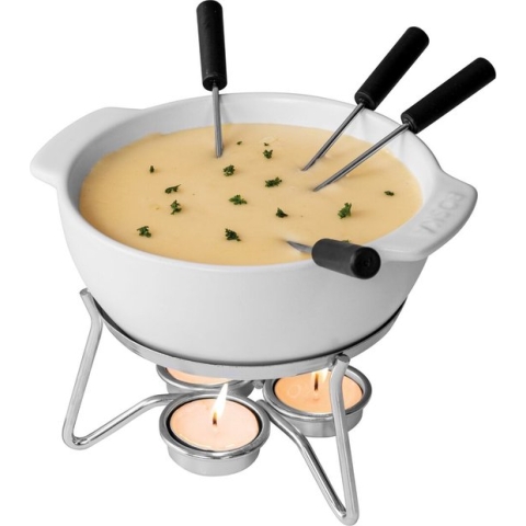 Boska Kaasfondueset Party - Magnetron bestendig - Keramiek - Wit - 750 ml