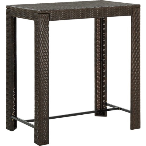 vidaXL-Tuinbartafel-100x60,5x110,5-cm-poly-rattan-bruin