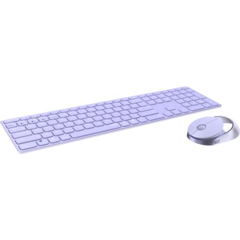 Rapoo 9850M, Volledige grootte (100%), RF-draadloos + Bluetooth, Schaar-toetsschakelaar, QWERTZ, Lila, Inclusief muis