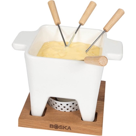 Boska Tapas Fondueset Bianco L - Fondueset - Mag in vaatwasser en magnetron - 600 ml