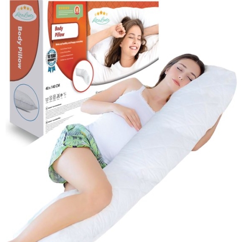 Ondersteunend Lichaamskussen - Zwangerschapskussens - Ergonomisch Lichaamskussen - body pillow - Voedingskussen - Kniekussen - Body Pillow met afneembare hoes - Dubbel Gestikte Randen Zwangerschapskussen