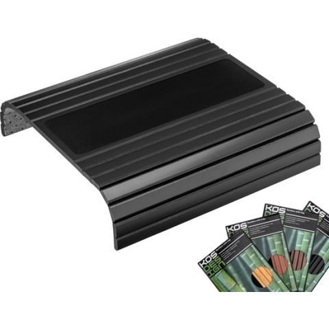 Kos Design Flexibel Dienblad Armleuning – Armleuning Bescherming – Dienblad Bank – Bamboe – Beschermende Coating - Zwart – Anti Slip