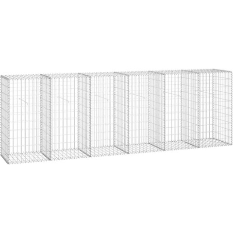 vidaXL-Schanskorfmuur-met-deksels-300x50x100-cm-gegalvaniseerd-staal