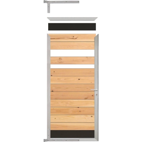 Tuindeur composiet Mix & Match frame blank aluminium (90 x 200 cm)