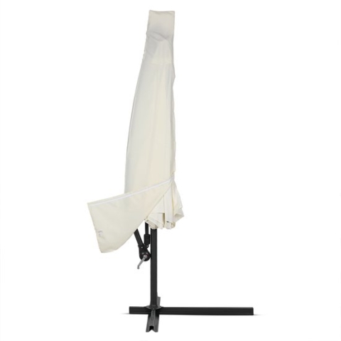 Zweefparasolhoes, beige, parasolhoes, voor parasol Ø 3,5m, parasolbeschermhoes, parasolcover, afdekhoes