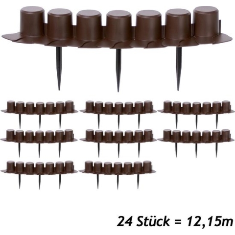 Deuba Gazonrand 12,15m Bruin Perkrand Tuinrand 1 Element (lxh): 50,6x6cm
