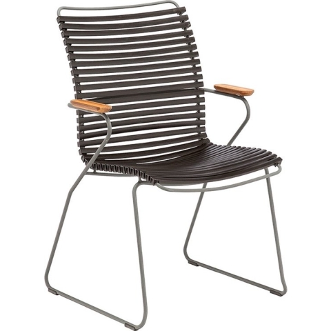 Click Dining Armleunstoel met hoge rugleuning - zwart